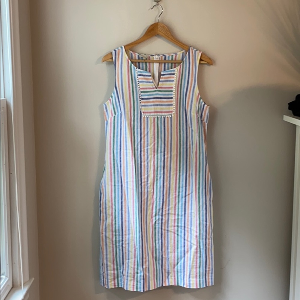 Talbots Summer Stripped Sleeveless Dress